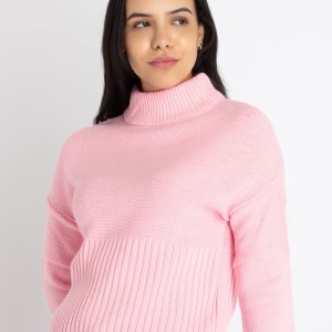 Womens Solid Turtle Neck Sweater