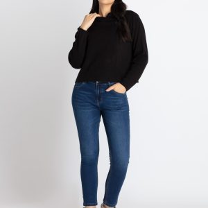 Womens Solid Round Neck Sweater