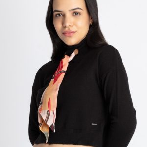 Womens Solid Turtle Neck Sweater