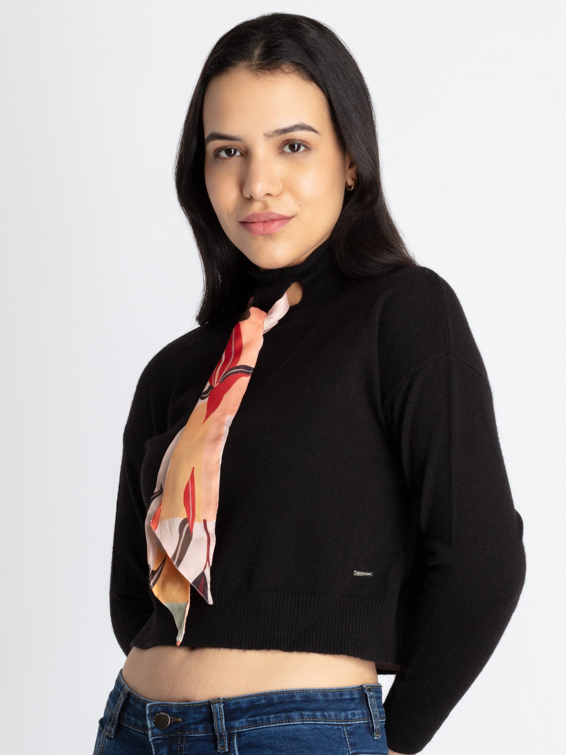 Womens Solid Turtle Neck Sweater