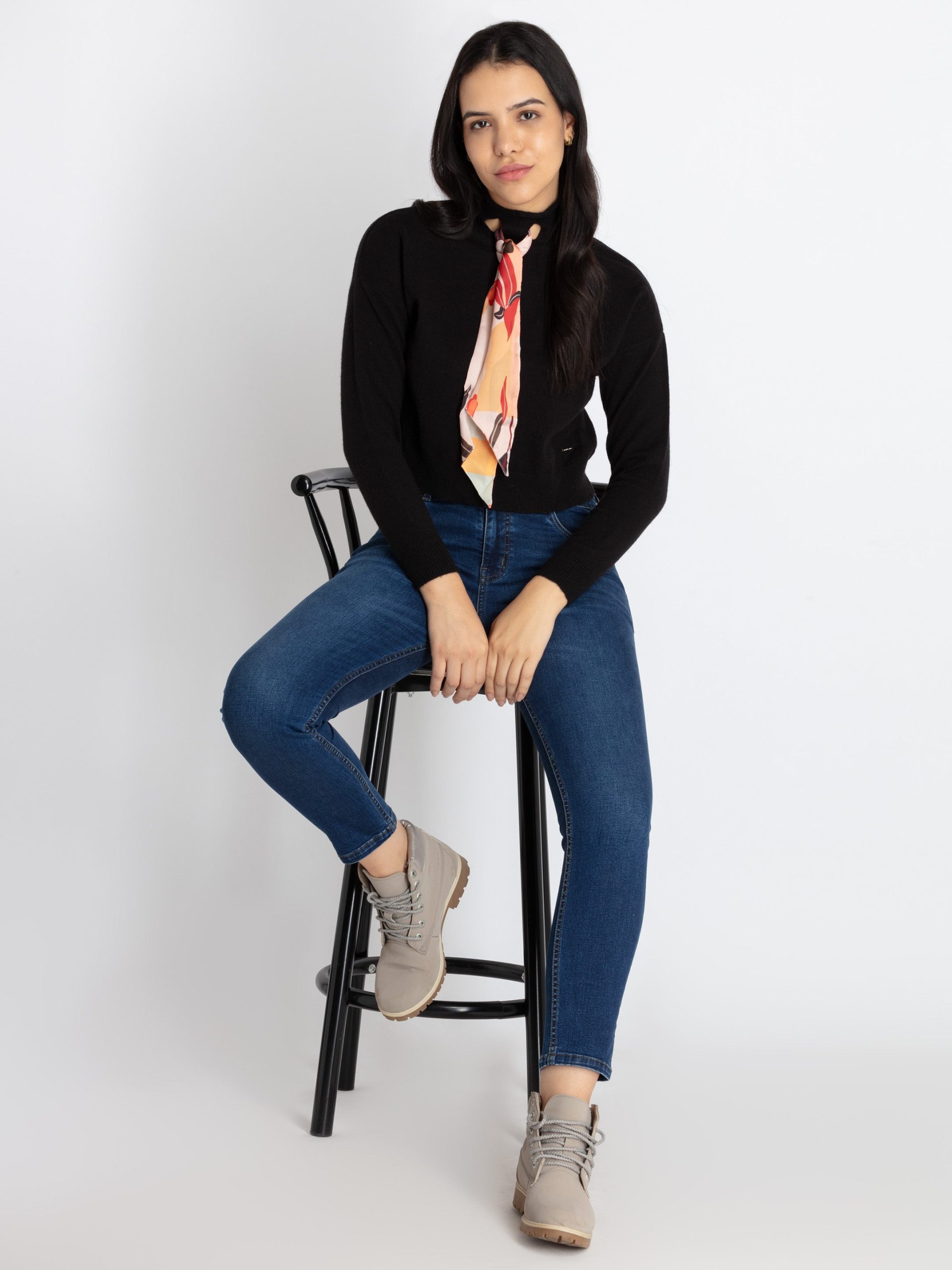 Womens Solid Turtle Neck Sweater
