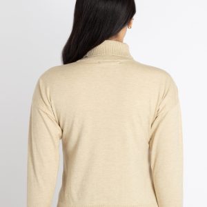 Womens Solid Turtle Neck Sweater