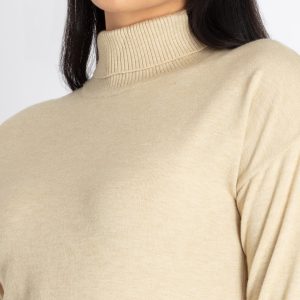Womens Solid Turtle Neck Sweater