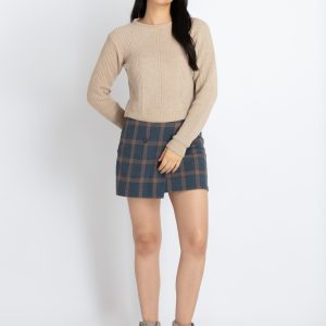 Womens Solid Round Neck Sweater