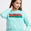Women'S Printed Round Neck Sweatshirt