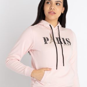 Womens Printed Hooded Sweatshirt
