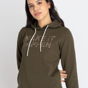 Womens Printed Hooded Sweatshirt