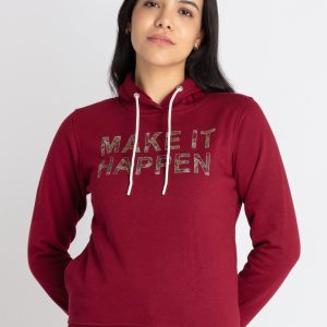 Womens Printed Hooded Sweatshirt