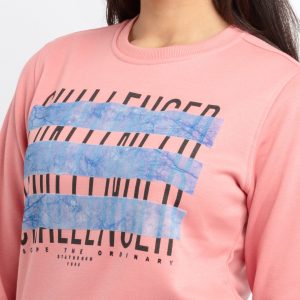 Status Quo Women'S Printed Round Neck Sweatshirt