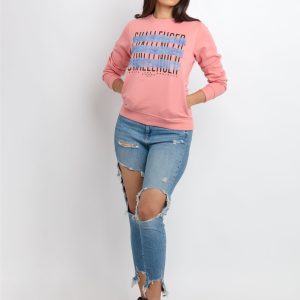 Status Quo Women'S Printed Round Neck Sweatshirt
