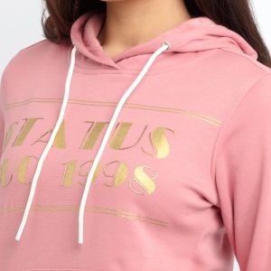Status Quo Women'S Printed Hooded Sweatshirt