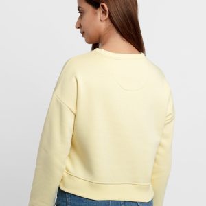 Womens Printed Round Neck Sweatshirt