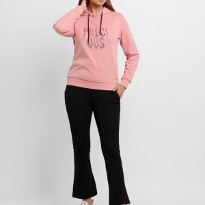 Womens Printed Hooded Sweatshirt