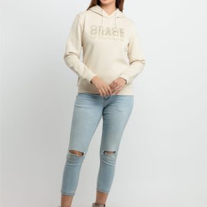 Womens Printed Hooded Sweatshirt