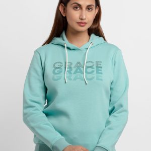Womens Printed Hooded Sweatshirt