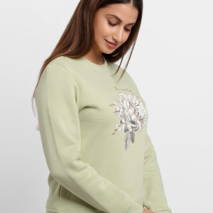 Womens Printed Hooded Sweatshirt