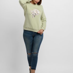 Womens Printed Hooded Sweatshirt