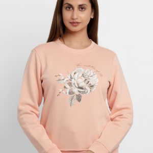 Womens Printed Hooded Sweatshirt