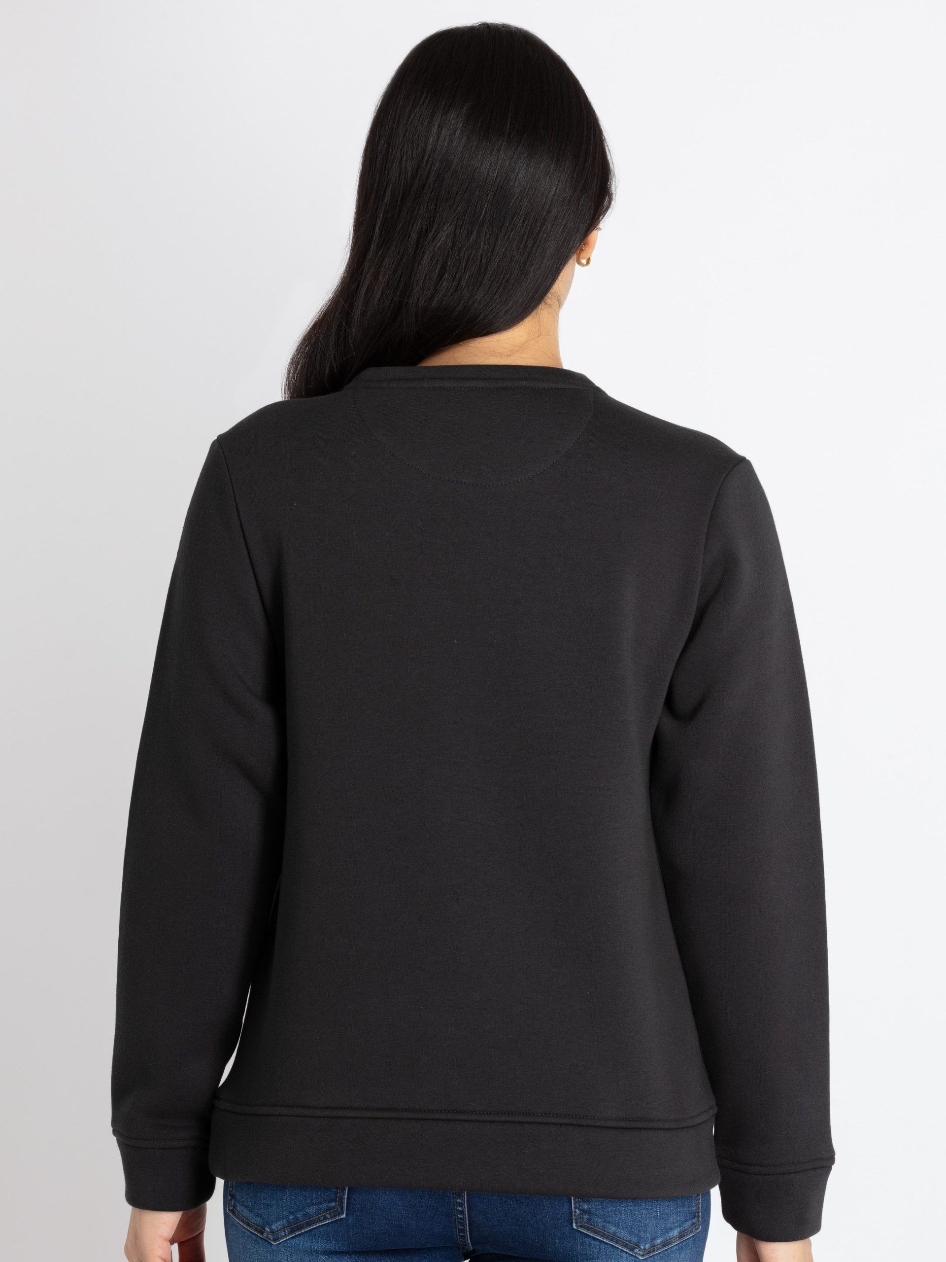 Womens Printed Round Neck Sweatshirt