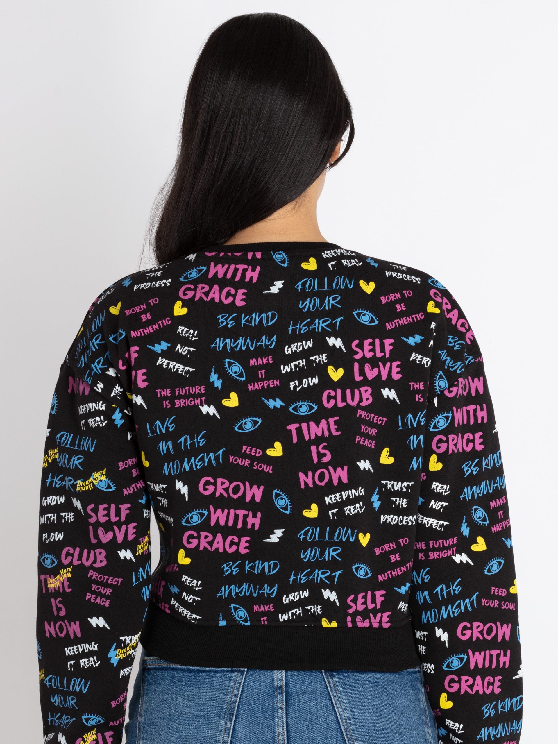 Womens All Over Printed Sweatshirt