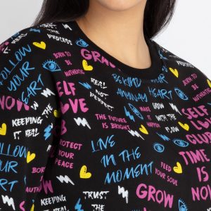 Womens All Over Printed Sweatshirt