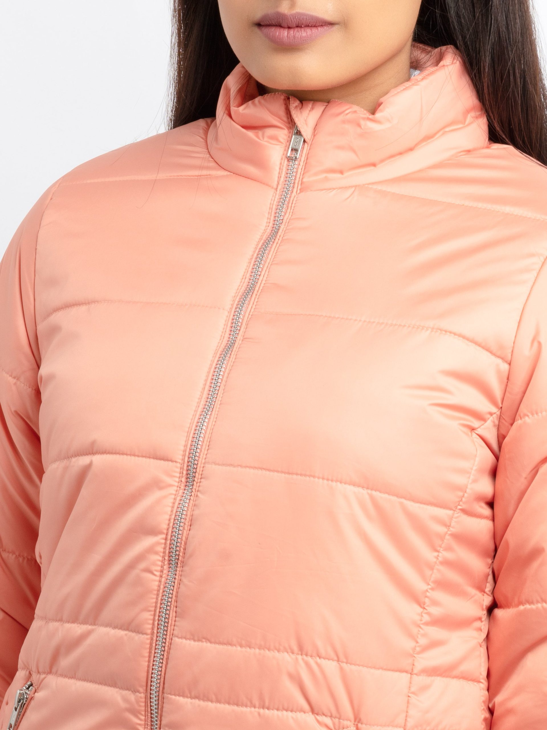 Status Quo Womens Quilted Collar Neck Jacket