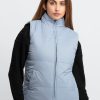 Status Quo Womens Quilted Reversible High Neck Sleeveless Jacket