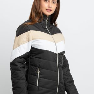 Womens Quilted High Neck Jacket