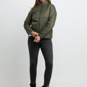 Womens Quilted Reversible High Neck Jacket