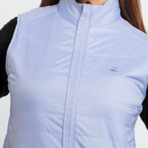 Womens Quilted Reversible High Neck Sleeveless Jacket