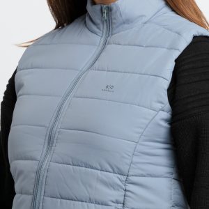 Status Quo Womens Quilted High Neck Sleeveless Jacket