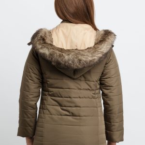 Womens Quilted Hooded Jacket