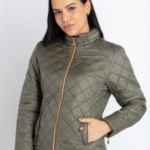 Status Quo Womens Quilted High Neck Jacket