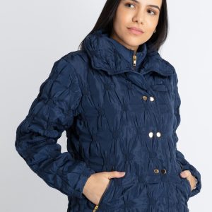 Status Quo Womens Quilted Collared Neck Jacket