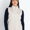 Womens Quilted High Neck Sleeveless Jacket