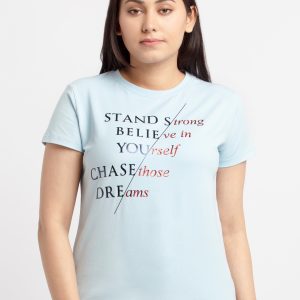 Status Quo Women Printed Round Neck T-Shirt