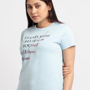 Status Quo Women Printed Round Neck T-Shirt
