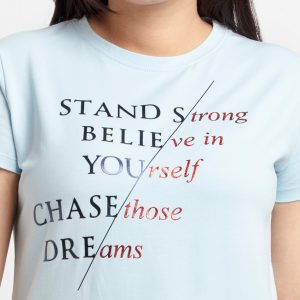 Status Quo Women Printed Round Neck T-Shirt