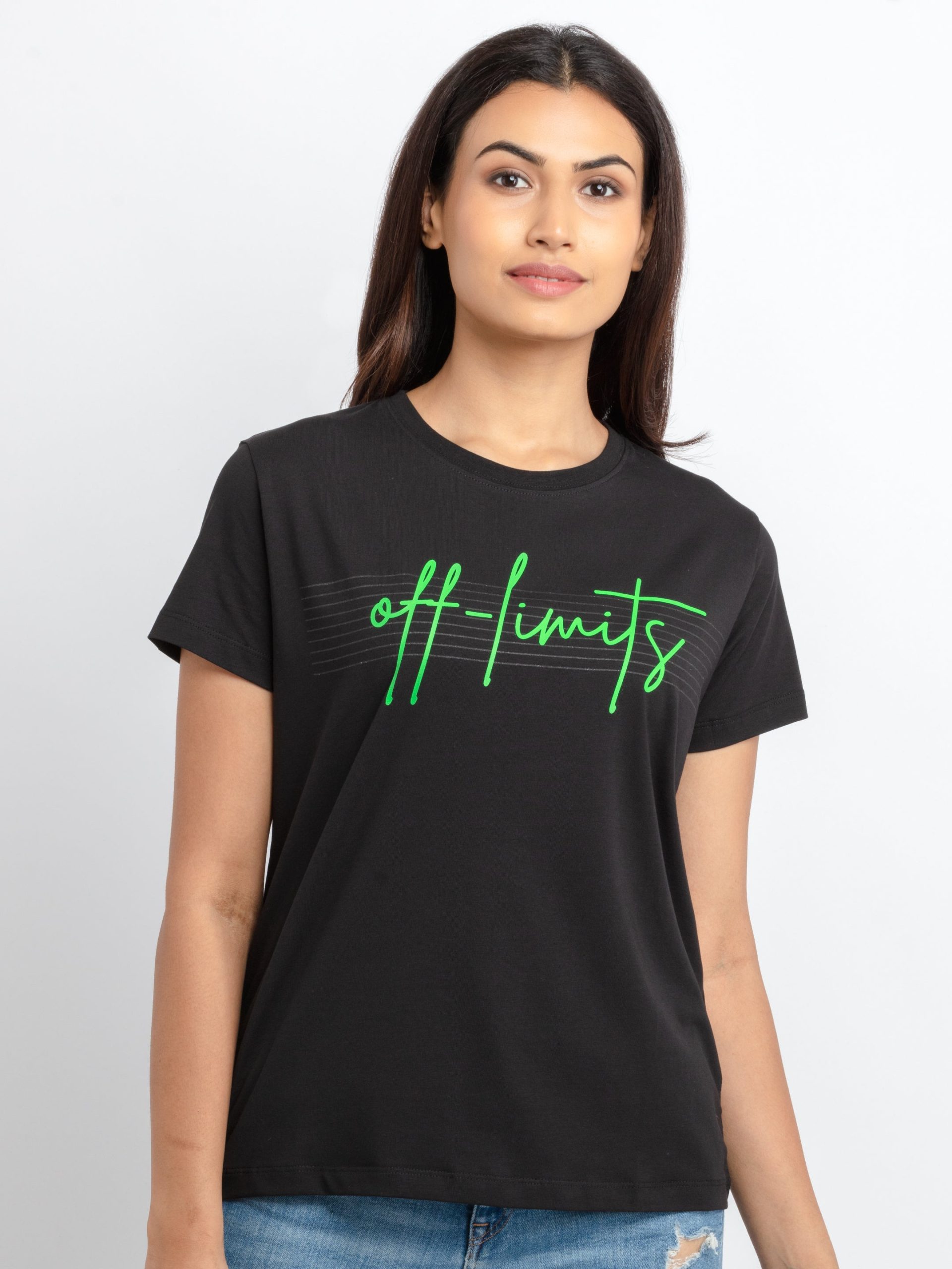 Status Quo Women'S Printed Round Neck T-Shirt