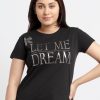 Status Quo Women Printed Round Neck T-Shirt