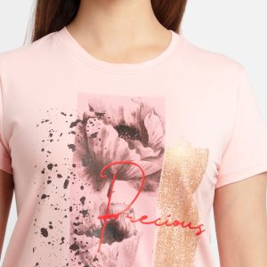 Womens Printed Round Neck T-Shirt