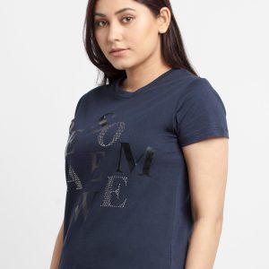 Womens Printed Round Neck T-Shirt