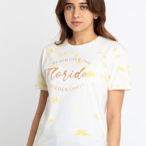 Status Quo Womens Tie & Dye Round Neck T-Shirt