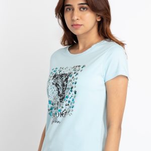 Status Quo Womens Printed Round Neck T-Shirt