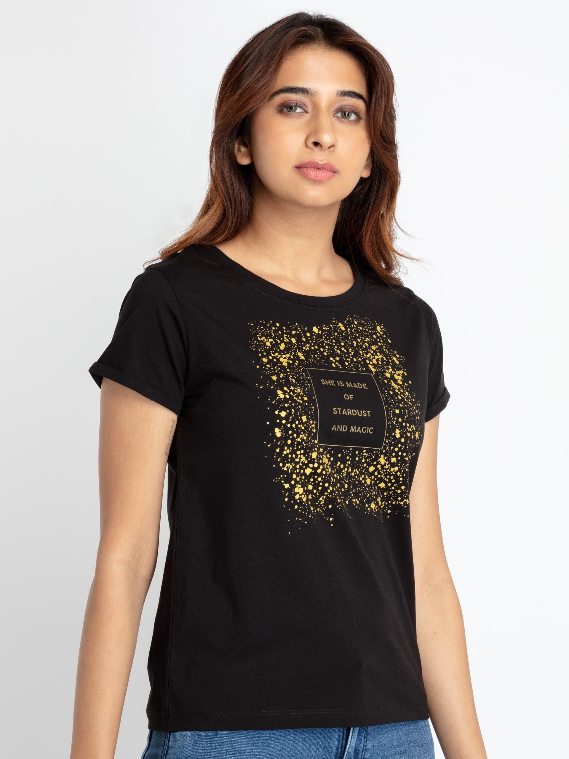 Status Quo Womens Printed Round Neck T-Shirt