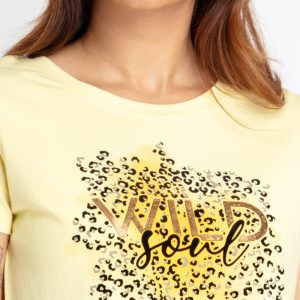 Status Quo Womens Printed Round Neck T-Shirt