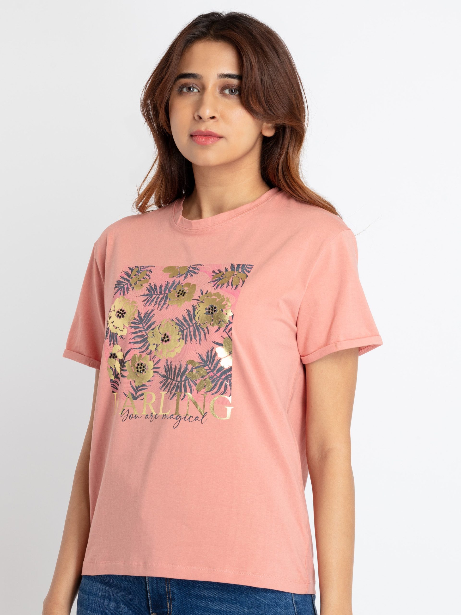 Status Quo Womens Printed Round Neck T-Shirt