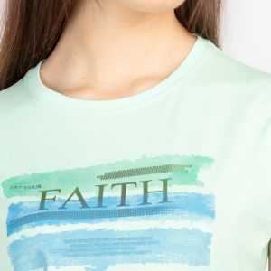 Womens Printed Round Neck T-Shirt