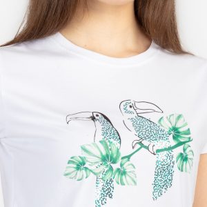 Womens Printed Round Neck T-Shirt