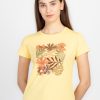 Womens Printed Round Neck T-Shirt